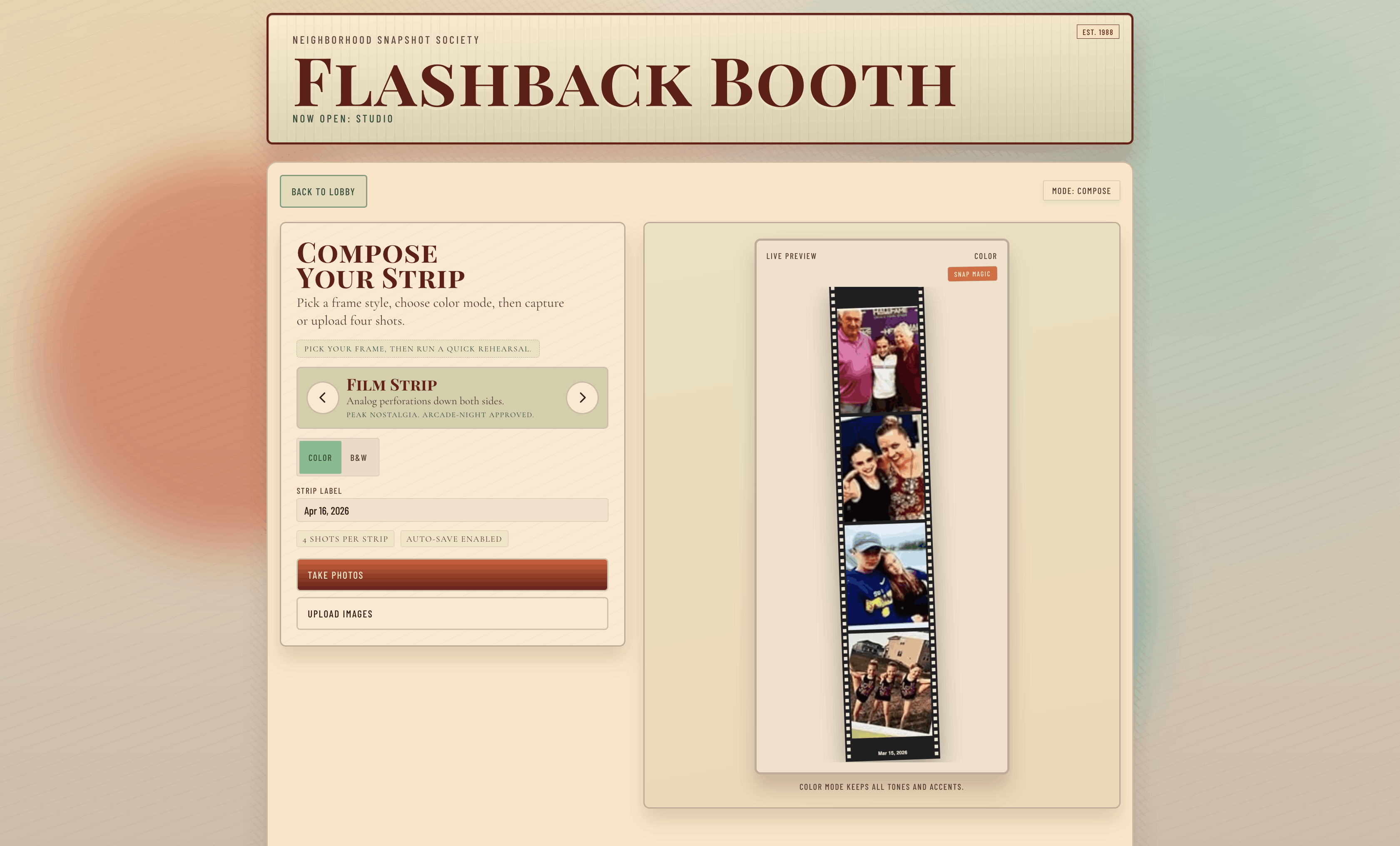 Flashback Booth project cover